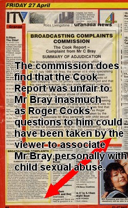 The BCC printed apology to Mr Bray in TV mag 27 April 1990