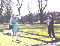 fundie agitators outside The Sorcerer's Apprentice in Hyde Park, Leeds,